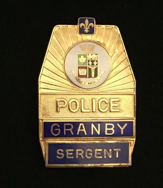 Obsolete - Defunct Canadian Quebec Granby Police Sergeant