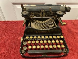 Antique/vintage 1917 Corona Model 3 Portable Folding Typewriter
