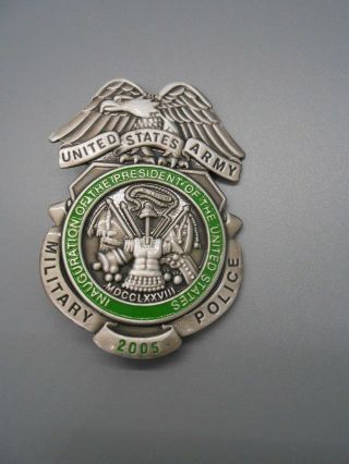 Rare 2005 Presidential Inauguration Us Army Military Police Badge Mp Obsolete