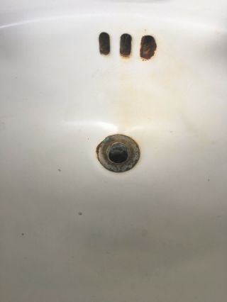 Antique Cast Iron White American Standard Bathroom Sink - 19 W - 16 D - w/ BRACKE 2