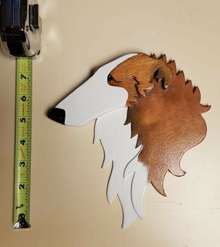 Borzoi/russian Wolfhound 3d Wood Carving