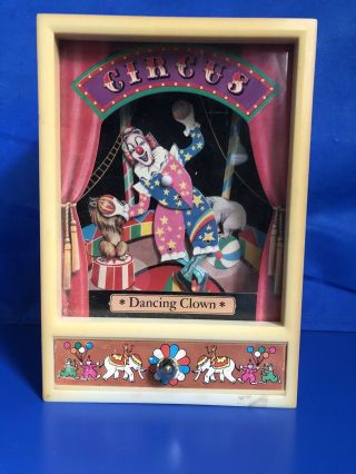 Vintage Circus Dancing Clown Music/trinket Box With Drawer Yap 
