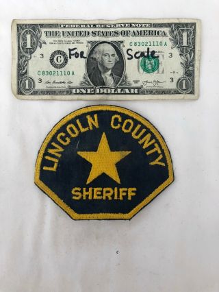 Rarer Lincoln County Wy.  Sheriff Dept.  Patch Un - Sewn State Of Wyoming
