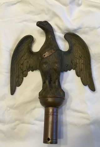 Antique Brass Copper Eagle Architectural Finial Flag Pole Topper Cairns Brothers