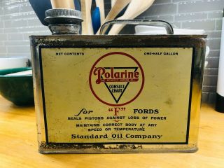 Vintage Standard Polarine 1/2 Gallon Oil Can