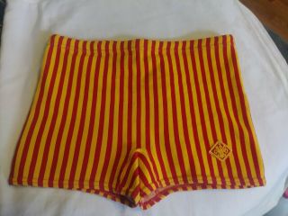 Rare Official Early Boy Scouts Of America Striped Swim Trunks
