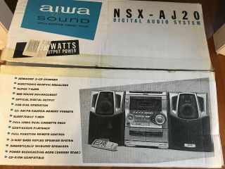 VTG Aiwa CX - NAJ20 Stereo Double Cassette Tape 3 - Disc CD Player Radio 3