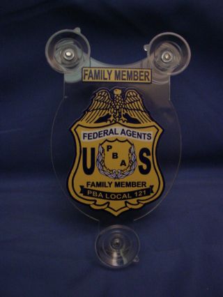 2020 Federal Agents Pba 121 Family Member Car Shield Pba Fop Dea