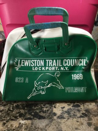 Vintage 1969 Lewiston Trail Council Lockport Ny Boy Scouts Westchester Hand Bag
