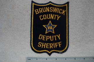 Vintage Brunswick County Virginia Felt Deputy Sheriff Patch