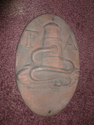 Cast Iron Fire Association Insurance Mark,  Fire Hydrant Age?? Who Made?? Where??