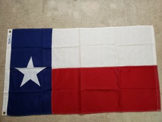 Texas Flag 3x5 Cotton Vintage Made In Usa Tx Stitched Banner 33x59
