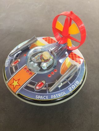 Vintage 1960s Yonezawa Japan Flying Saucer Battery Tin Litho Space Toy BOXED 2