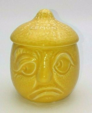 Vintage Sylvac 4895 Lemon Preserve Face Pot - Perfect