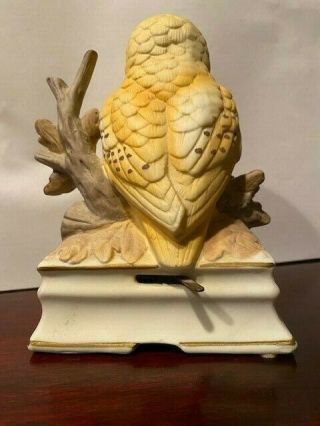 Towle Vintage Music Box Owl On Branch Fine Porcelain 2