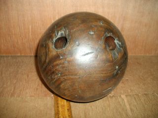 T790 Antique Wood 2 Finger Hole Bowling Ball Wooden