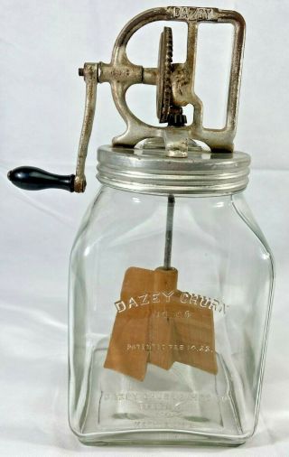Vintage Glass Dazey Churn No.  60 Butter Churn