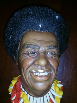Vintage 1967 Bossons Chalkware Head Fijian (chipped)