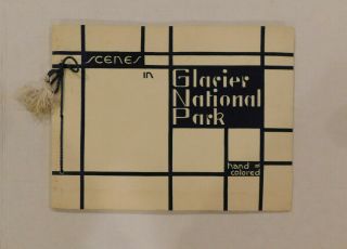 Scenes In Glacier National Park Hand Colored Art Prints Set In Booklet