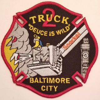 Baltimore City Fire Department Truck Company 2 Patch - Md