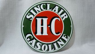 Vintage Sinclair Porcelain Sign Gas Motor Oil Station Pump Dino Gasoline Ad Pump