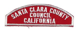 Santa Clara County Council California Rws Red & White Shoulder Patch [nan - 1185]