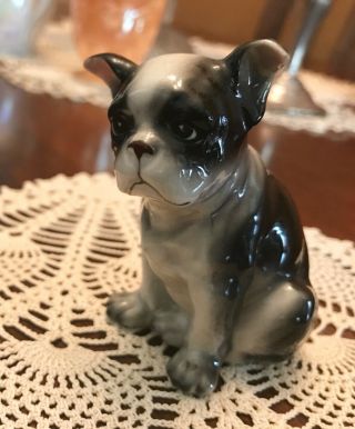 Antique Or Vintage Boston Terrier Figurine - Unmarked -