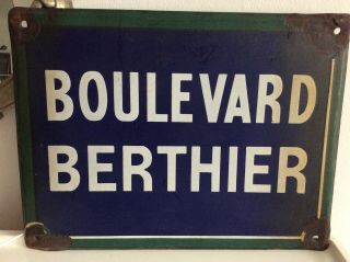 Vintage French Enamel Street Sign
