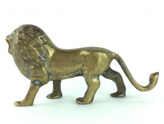 Brass Safari Animals: LION and GIRAFFE Figurines 2