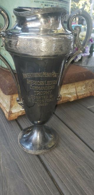 Antique sterling Trophy American Legion commander trophy award Legion number 38 2