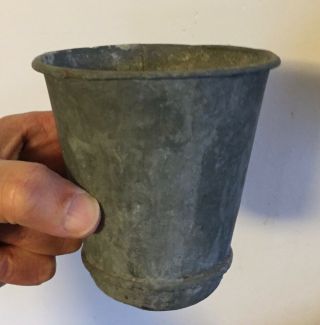 Small Antique 19th Century French Belgian Zinc Garden Flower Pot Vase Urn