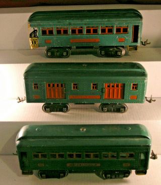 Vintage Lionel Standard Gauge Passenger Cars 339 - 341 - 332