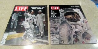 2 1969 Life Magazines Including Special Edition Apollo 11 Moon Landing Vf