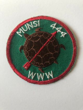 Munsi Lodge 444 Oa R1a Round Patch Order Of The Arrow Boy Scouts