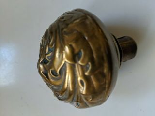 Rare Vintage Art Nouveau Metal Doorknob HEAVY & VERY ORNATE 3