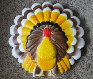 Vintage Thanksgiving Turkey Blow Mold Don Featherstone Union Products Lights Up