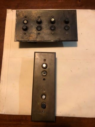 Vintage Push Button Switches With Brass Covers