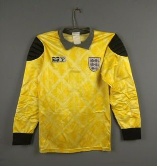 England Soccer Jersey Small Vintage Retro Goalkeeper Shirt Umbro Ig93