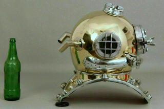 Vintage Morse Brass Diving Helmet Antique US Navy Mark V Deep Sea Scuba Divers 3