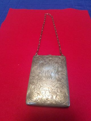 Vintage Sterling Silver Card Case / Coin Purse