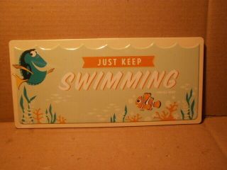 Hallmark Disney Pixar Finding Nemo Metal Sign/ Plaque Just Keep Swimming