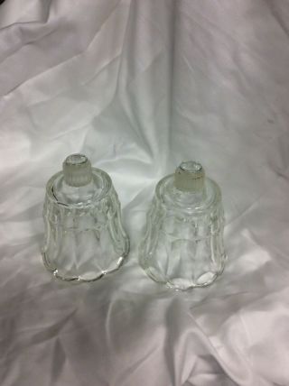 Home Interior / Homco Set Of 2 Clear Tulip Shape Votive Cups / Candle Holders/ G