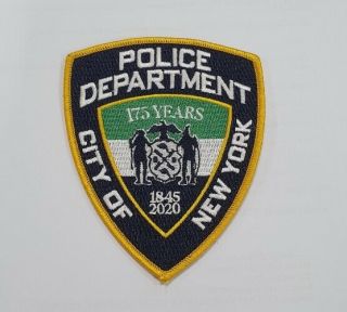 Nypd York City Police Department 175th Anniversary Patch Ny Nyc
