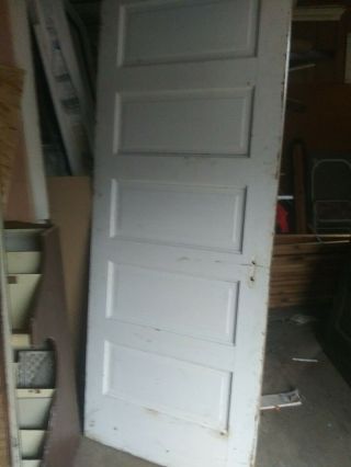 Antique White 5 Panel Oak Door 32 " X 80 "