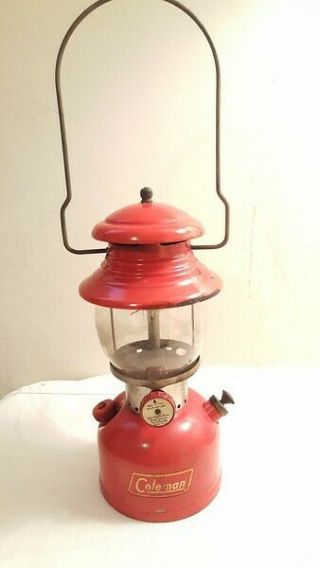 Vintage Coleman 200a Red Lantern Dated July 1957