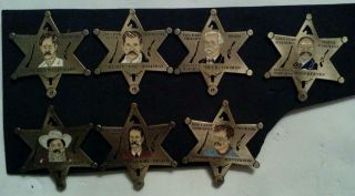 Lions Club Pins - Famous Lawmen Of The Wild West By Various Pin Traders