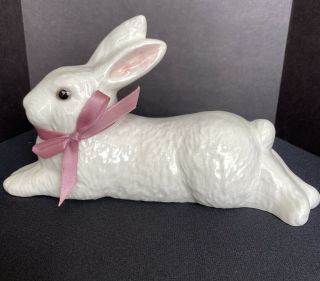 Vintage Ceramic Bunny Rabbit Figurine Spring Easter