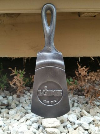 VINTAGE LODGE CAST IRON SPATULA MADE FROM A 3 SKILLET 3