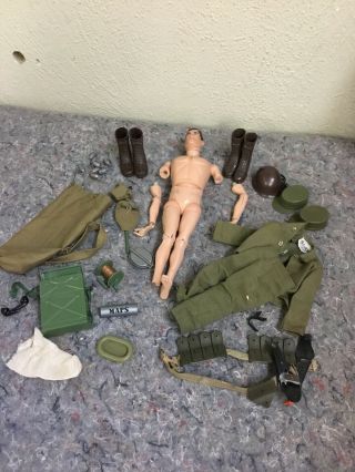 Vintage 1964 Gi Joe 12 Inch Action Figure With Accessories