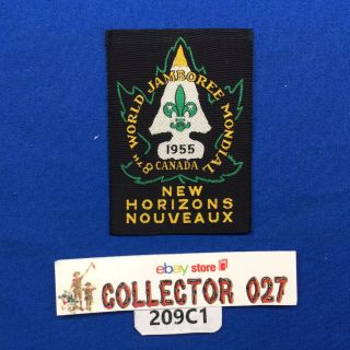 Boy Scout Wsj 1955 World Jamboree Canada Woven Participant Pocket Patch